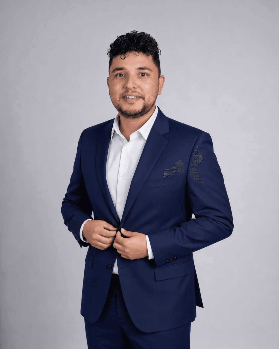 Rabin Paudel in a navy suit